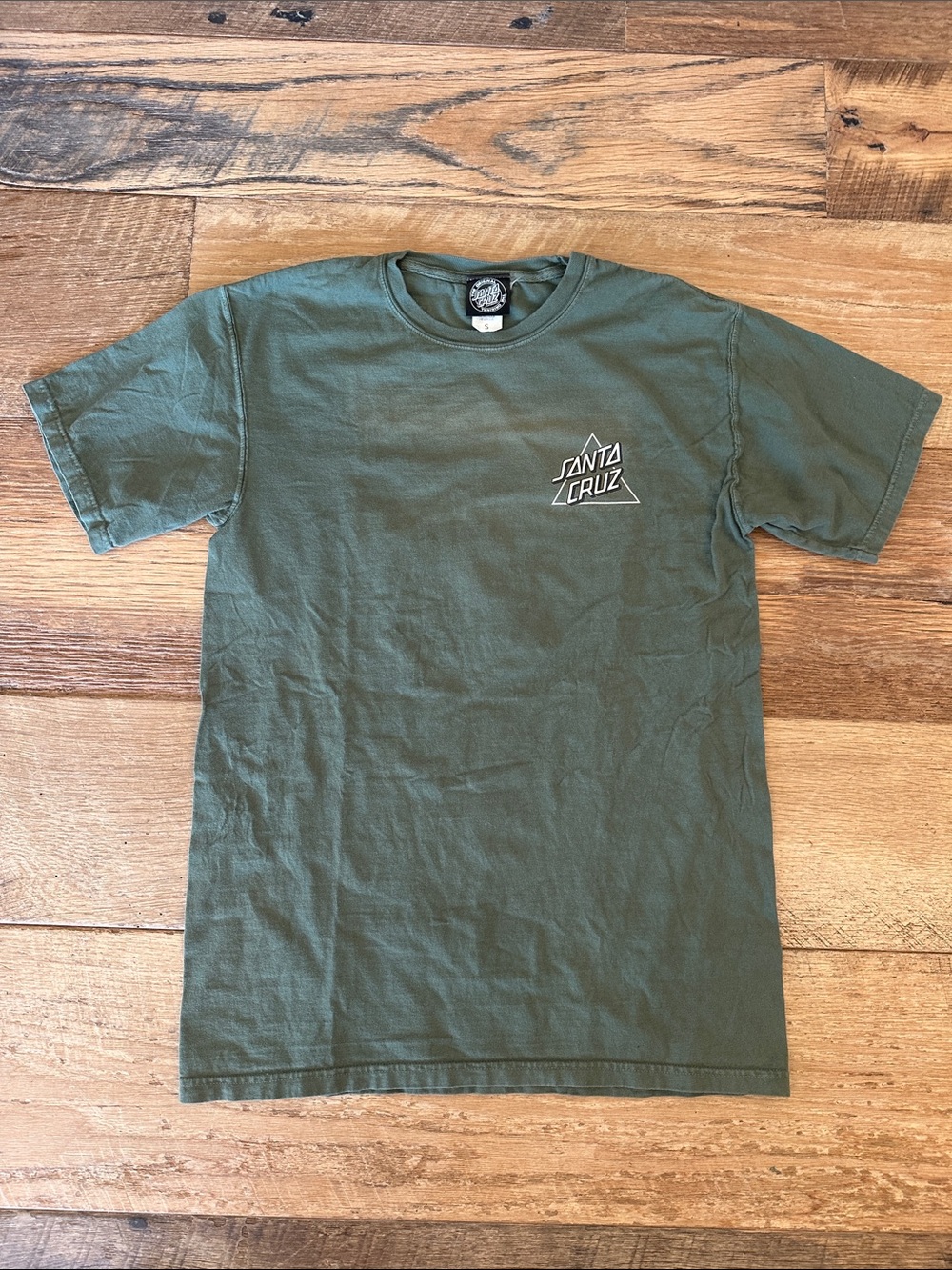 Santa Cruz Skateboards Olive Green Chest Logo Tee